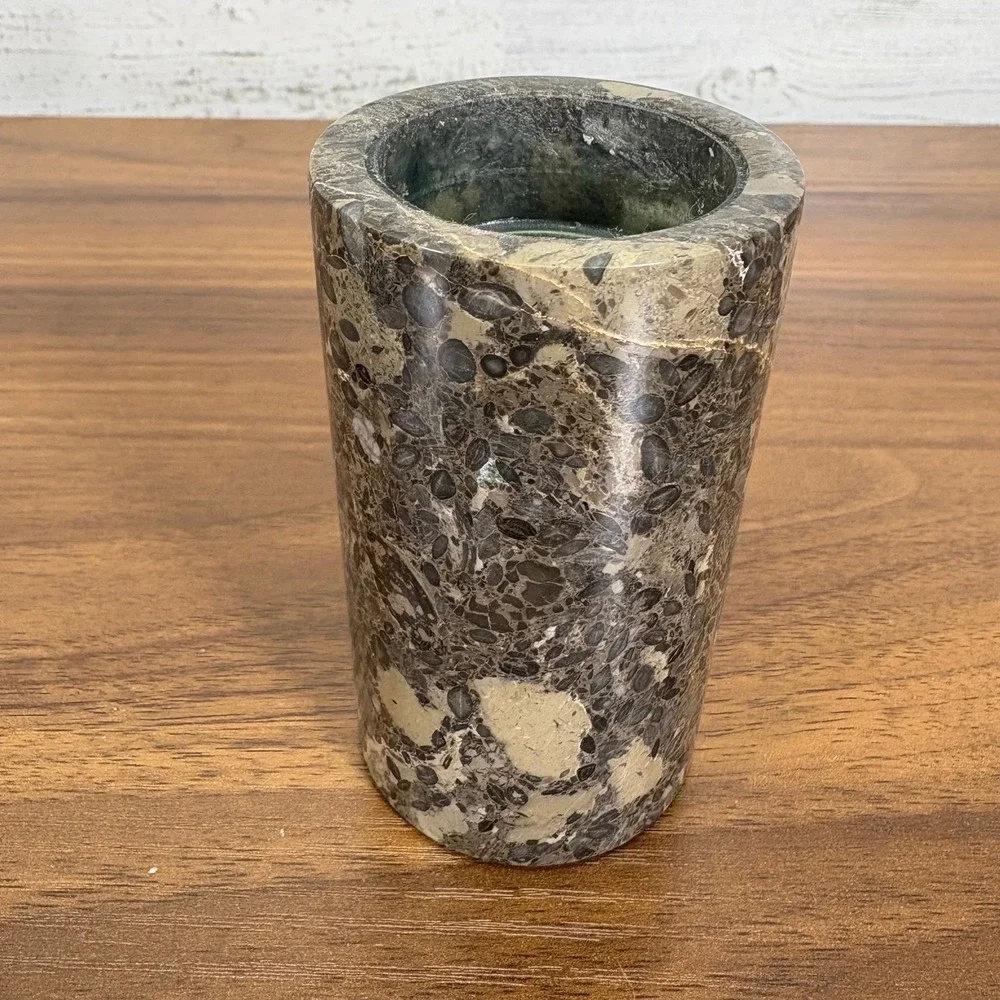 Solid Marble Stone Disc Tealight Candle Holder‎ and Marble Tealight Cylinder